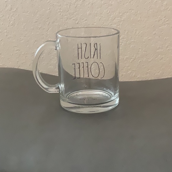 Rae Dunn Clear Glass “Irish Coffee” Mug EUC - Picture 3 of 4